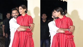 Anand Ahuja Can’t Stop Kissing Wife Sonam Kapoor At Zoya Factor Screening