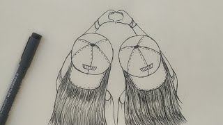 How to Draw Best Friends (bff) Easy | Step by Step
