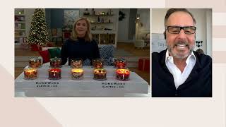 HomeWorx by Slatkin + Co. S/2 18oz Holiday Movie Marathon Candle on QVC