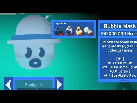 I GOT THE BUBBLE MASK! (Bee Swarm Simulator) - YouTube