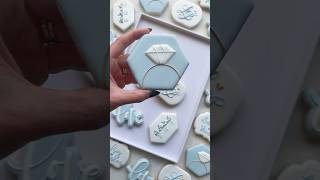 It’s engagement cookie season! #sugarcookies #cookiedecorating #decoratedcookies #weddingcookies