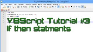 VBScript Tutorial: Lesson 3 If then
