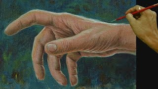 How to Paint Realistic Hand in Acrylic