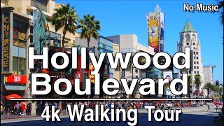 Walking Tour Hollywood Boulevard | 4K Dji Mobile 2 | No Music