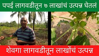 शेवगा आणि पपई लागवडीतून लाखोंचं उत्पन्न |shevga drumstick farming | papaya farming | murbad | भाग-२