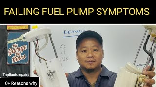 10 SYMPTOMS OF A FAILING FUEL PUMP GOING BAD (STALLING AND CRANK BUT WON'T START)
