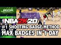 NBA 2K20 #1 FASTEST MAX HOF SHOOTING BADGES METHOD IN ONE DAY! DENSKI APPROVED!