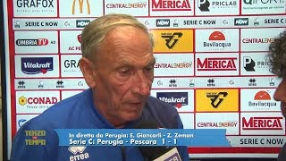 Perugia - Pescara 1-1 Zeman: "Buona partita ma dovevamo vincere"