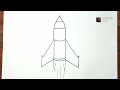 how to draw a rocket easy u0026 simple drawing