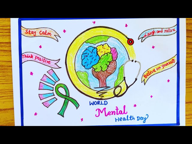 World Mental Health Day Drawing Easy L How To Draw Poster 43 Off