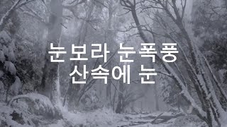 눈보라, 눈폭풍, 산속의 눈, 수면, 휴식, 명상 4시간, blizzard, snow storm, snow in the mountains, sleep, 4 hours.