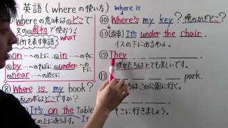 【英語】中1-11 where の使い方