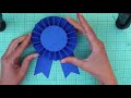 paper award ribbon rosette tutorial