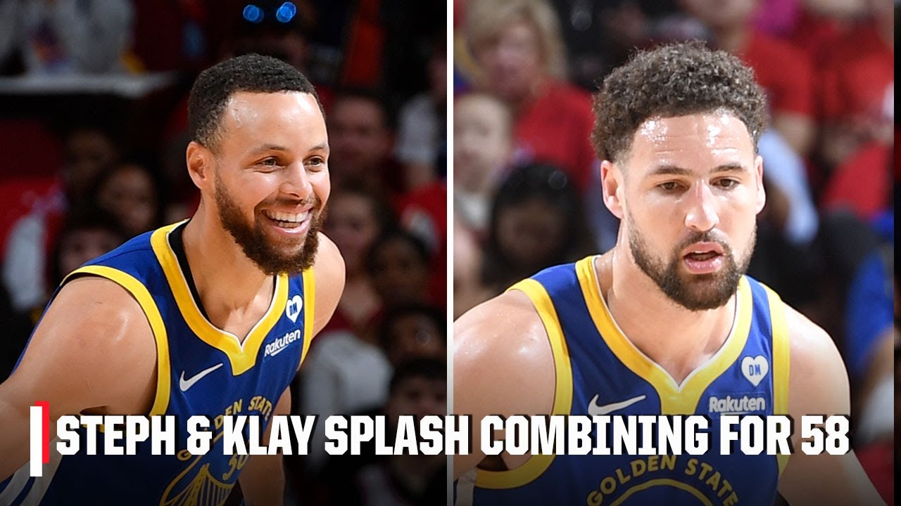 SPLASH BROTHERS WENT OFF 💦 Steph Curry & Klay Thompson Combine For 58 ...