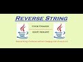 Java Interview Programs | Reverse String |