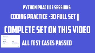 coding practice-30 complete set | ccbp python series #python #problemsolving Next #2023