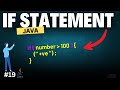 If statement in Java Explained with Example  | Chapter-19| Java Tutorial For Beginners