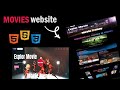 Landing Page Website using Html css javascript (movies website) part - 1-