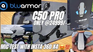 BluArmor C50 PRO REVIEW | FIRST IMPRESSION 😍 |MIC TEST WITH INSTA 360 X4 | AMAZING RESULT@BluArmor