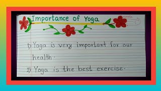 10 Lines Essay On Importance Of Yoga//10 Lines On Yoga//Importance Of Yoga 10 Lines//Essay On Yoga