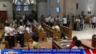 Misa, idinaos kaugnay sa covenant signing for truth of national candidates para sa Eleksyon 2016