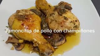 Jamoncito de pollo con champiñones