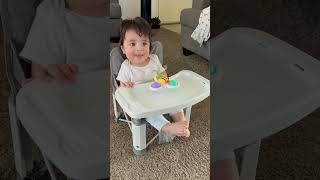 Baby's playing time with her cute, comfy and portable chair #baby #babyplaying #shorts