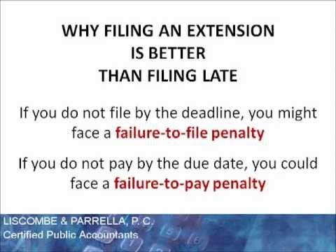 Filing an Extension for 2012 Filing an Extension for 2012