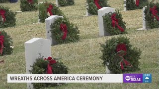 Volunteers honor veterans with wreaths at Texas State Veterans Cemetery in Abilene