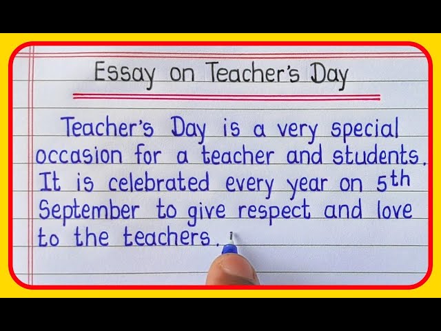 Happy Teachers Day Images In English With Essay Writing Images