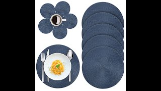 #Table Decorations: Round Placemats and Coasters  Set of 6 (2023 New Design)