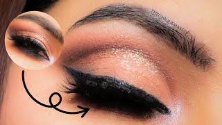 Soft Peach and  Brown Cut Crease Eye Makeup Tutorial | Step by Step Makeup Tutorial for beginners