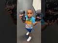 floyd mayweather s grandson visited him at the gym he s the cutest boxer in training 💙 cute