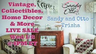 Exclusive Live Sale Incredible Deals on Unique Vintage Home Décor | Jan 8 @4pm et (1pm pt)