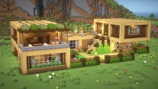 Minecraft: How To Build a Modern Survival Base (House Tutorial)(#45) | 마인크래프트 건축, 모던하우스, 야생기지, 인테리어