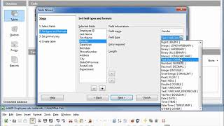LibreOffice Base 02 Create a Table with the Table Wizard 2018