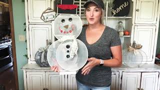 SPLATTER SCREEN SNOWMAN! DOLLAR TREE DIY