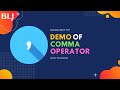 Demo of comma operator in JavaScript