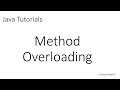 Java Tutorials: Method Overloading in Java
