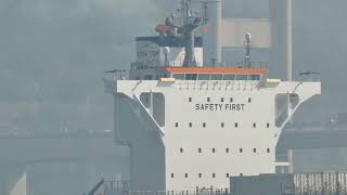 Container Ship《CNC PUMA》Crossing Tsing Ma Bridge 20250106