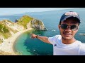 durdle door beach lulworth cove in dorset uk the jurassic coast telugu vlog indian student