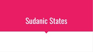 Sudanic States