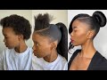 How to create a side bang with a bun on short natural hair | How to style natural hair