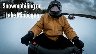 Snowmobiling on Lake Minocqua (GoPro Hero 9 \u0026 GoPro Max)