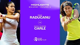 Emma Raducanu vs. Maria Carle | 2024 Madrid Round 1 | WTA Match Highlights