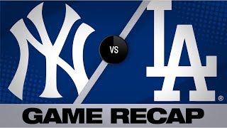 Gregorius' Grand Slam, 2 Homers Lead Yankees | Yankees-dodgers Game Highlights 8/23/19