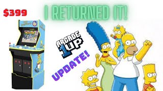 Arcade 1up The Simpsons ($399 Special) -Sound *UPDATE-Simpsons Bowling. Review/ I RETURNED IT!