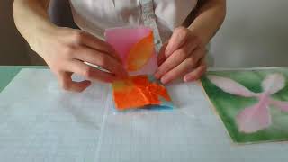 Making paper ballons on Washi paper on square \u0026 octogonal.正方形の和紙から八角形にし紙風船を折った。