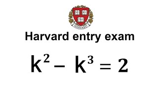 A Tricky Maths Entry Exam | Solve for k