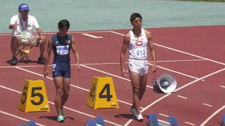 成年男子100m決勝　2023千葉県国体最終選考会